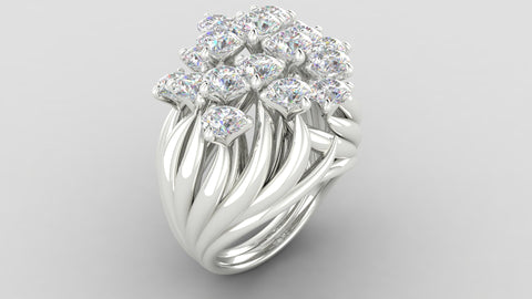 white gold flame ring